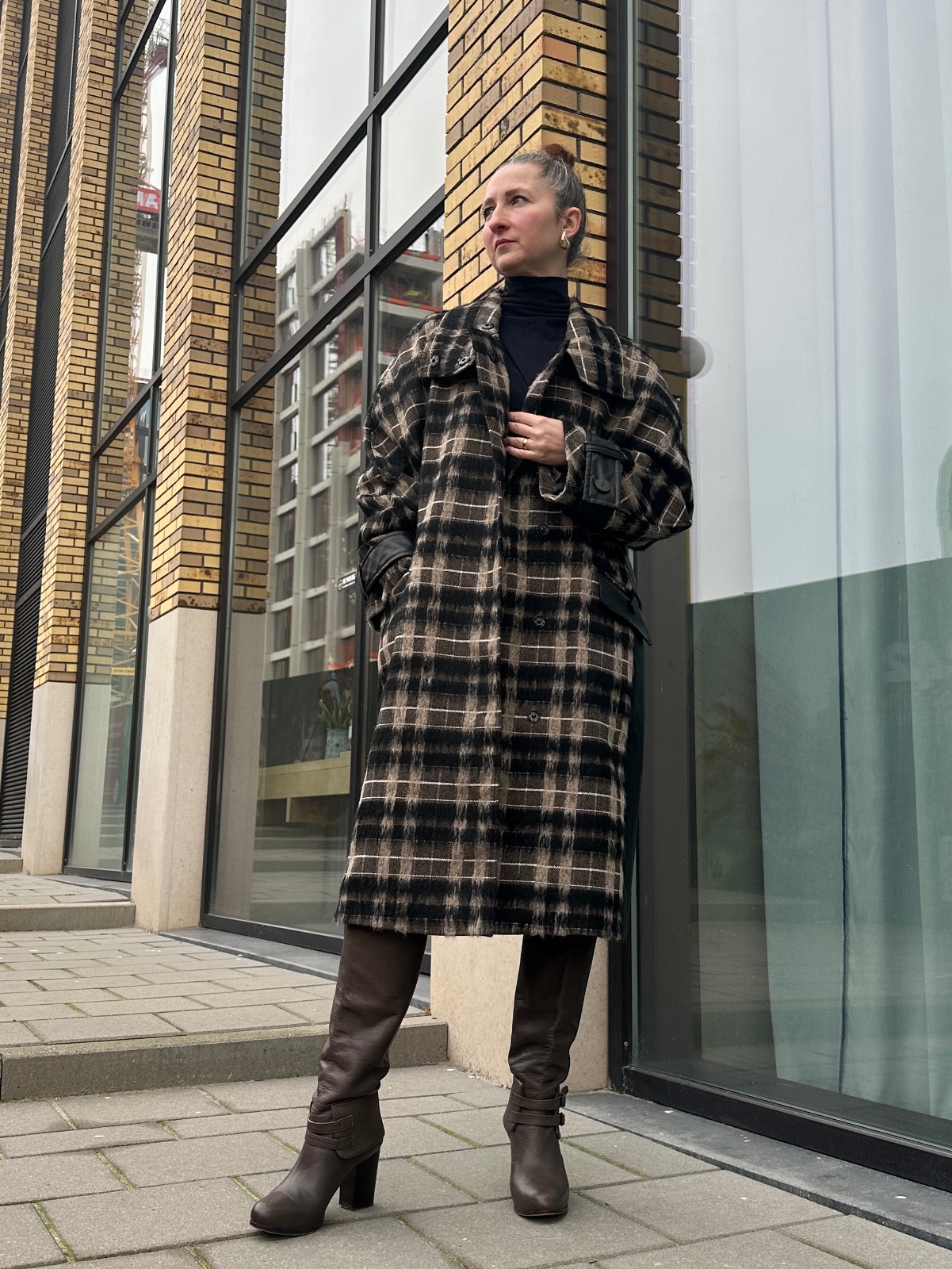 Ailaile Halflange Rok Vrouwen Herfst Winter 100% Merino Wol Gebreide Lange Rok Geribbelde Elastische Warme Trui Rok, Zwart, L